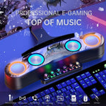 مكبر صوت ألعاب مكتبي Newrixing NR555 LED ملون يدعم TF و FM