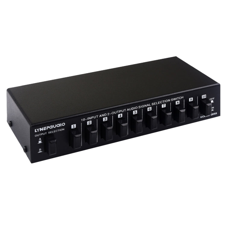 مفتاح RCA ثنائي الاتجاه B059 10 دخل 2 خرج / 2 دخل 10 خرج لاختيار تردد إشارة الصوت، مكبر صوت، B059