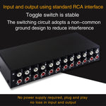 مفتاح RCA ثنائي الاتجاه B059 10 دخل 2 خرج / 2 دخل 10 خرج لاختيار تردد إشارة الصوت، مكبر صوت، B059