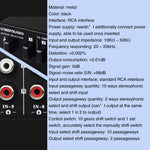 مفتاح RCA ثنائي الاتجاه B059 10 دخل 2 خرج / 2 دخل 10 خرج لاختيار تردد إشارة الصوت، مكبر صوت، B059
