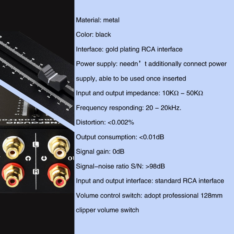 Passive Preamp Source Loudspeaker Box RCA No Power Volume Adjustment Controller, Passive Preamp