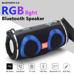 مكبر صوت بلوتوث محمول مقاوم للماء T&G TG642 مع إضاءة RGB، يدعم FM / بطاقة TF