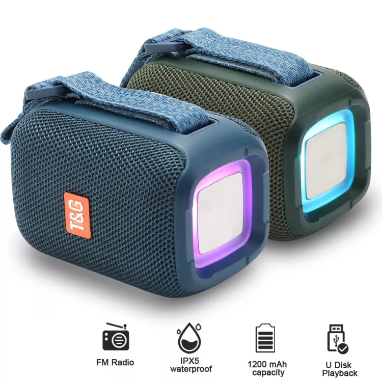 مكبر صوت بلوتوث محمول مقاوم للماء 5 واط مع إضاءة RGB T&G TG339