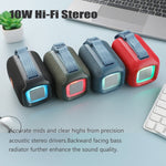 مكبر صوت بلوتوث محمول مقاوم للماء 5 واط مع إضاءة RGB T&G TG339