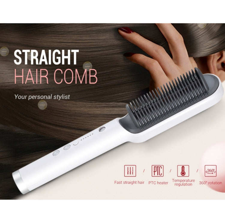 مكواة فرد الشعر الكهربائية K-SKIN KD380، مشط فرشاة سيراميك بتقنية تسخين PTC، قابس المملكة المتحدة، أسود، قابس المملكة المتحدة، أبيض، قابس الاتحاد الأوروبي، أسود، قابس الاتحاد الأوروبي، أبيض