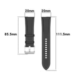 Embossed Genuine Leather Watch Strap, For Garmin Vivomove, For Garmin Move Style, For Garmin Move Luxe