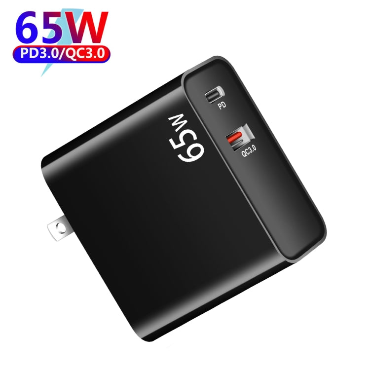 محول شحن لابتوب PD-65W USB-C / Type-C + QC3.0 USB، قابس أسترالي / قابس أمريكي / قابس أوروبي / قابس بريطاني، قابس أسترالي / قابس أمريكي / قابس أوروبي / قابس بريطاني