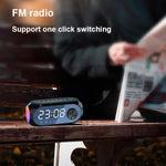 مكبر صوت بلوتوث مع ساعة منبه وإضاءة LED يدعم بطاقة TF / راديو FM AEC S8