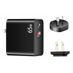 محول شحن لابتوب PD-65W USB-C / Type-C + QC3.0 USB، قابس أسترالي / قابس أمريكي، قابس أسترالي / قابس أمريكي