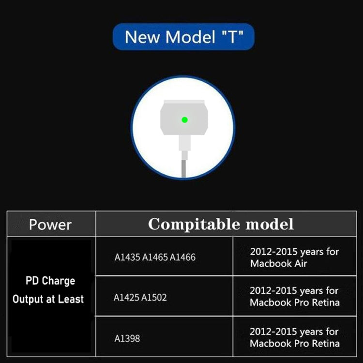 محول شحن لابتوب USB-C / Type-C + QC3.0 بقوة 65 واط + كابل بيانات USB-C / Type-C إلى MagSafe 2 / رأس T بطول 1.8 متر، قابس المملكة المتحدة / قابس الولايات المتحدة، كابل MagSafe 2 / T، قابس المملكة المتحدة / قابس الولايات المتحدة