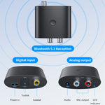 جهاز استقبال صوت Bluetooth 5.1 BT-B36، محول رقمي إلى تناظري للألياف البصرية والمحوري للتلفاز