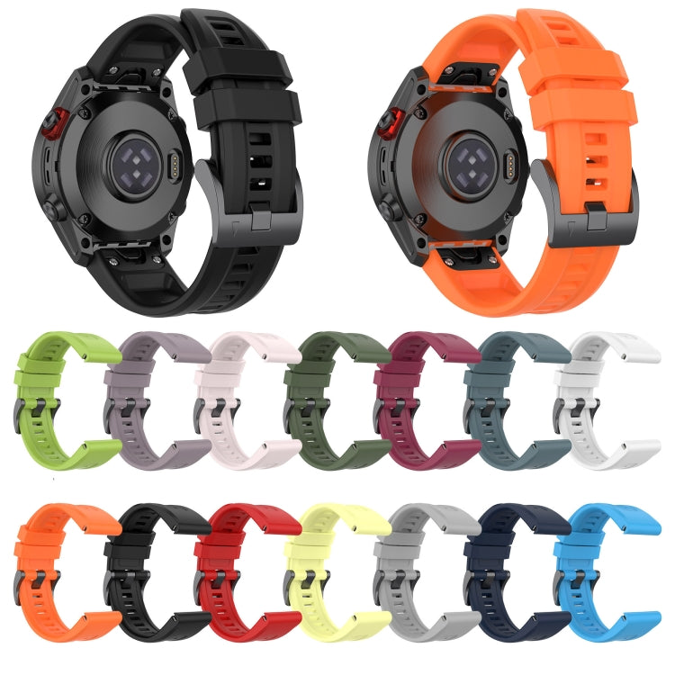 22mm Silicone Solid Color Watch Band, For Garmin Fenix 6, For Garmin Fenix 6 Pro, For Garmin Fenix 5