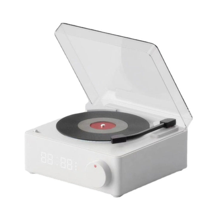 مكبر صوت بلوتوث ريترو على شكل فينيل مع ساعة منبه إبداعية Duosi X11