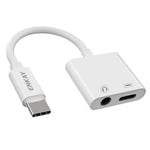 كابل بيانات محول صوت وسماعة وشحن IVON ENKAY ENK-AT106 USB-C / Type-C إلى 3.5 مم + Type-C