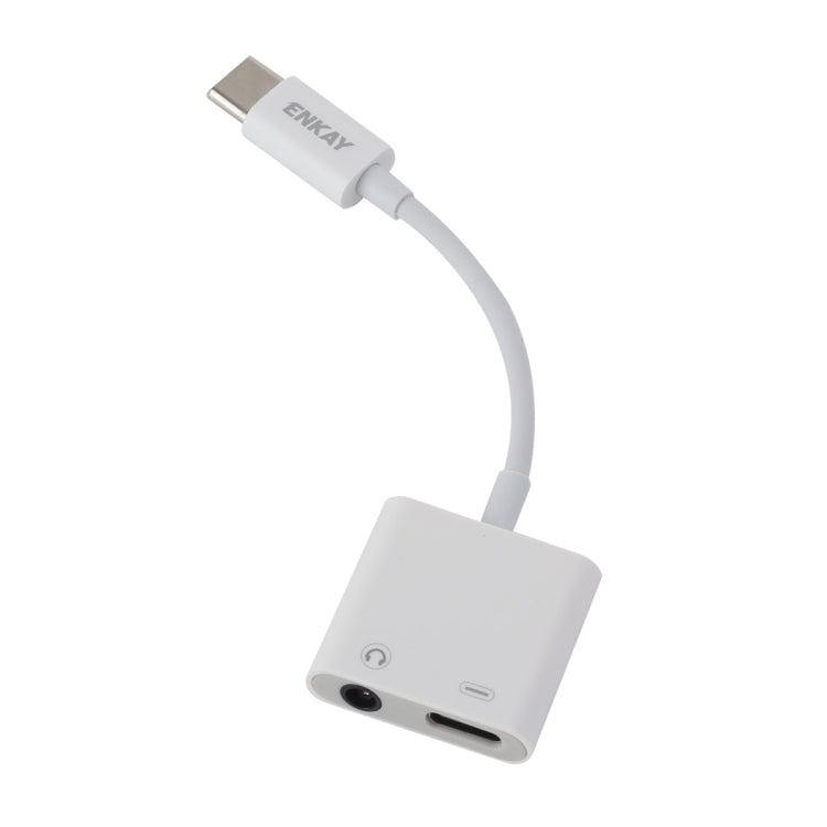 كابل بيانات محول صوت وسماعة وشحن IVON ENKAY ENK-AT106 USB-C / Type-C إلى 3.5 مم + Type-C