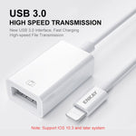 محول بيانات ENKAY ENK-AT108 من 8 دبابيس إلى USB 3.0 OTG لهواتف iPhone / iPad