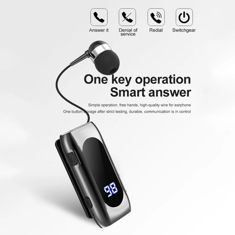سماعة أذن رياضية ذكية K55 داخل الأذن مع كابل قابل للسحب وتقنية BT5.2