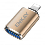 محول OTG من ENKAY ENK-AT110 من 8 بن ذكر إلى USB 3.0 أنثى من سبائك الألمنيوم، ENK-AT110