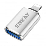 محول OTG من ENKAY ENK-AT110 من 8 بن ذكر إلى USB 3.0 أنثى من سبائك الألمنيوم، ENK-AT110