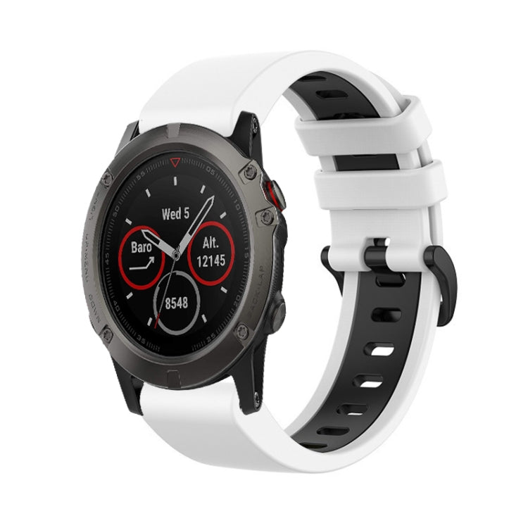26mm Silicone Sports Two-Color Watch Band, For Garmin Fenix 5X, For Garmin Fenix 5X Plus, For Garmin Fenix 3, For Garmin Fenix 3 HR, For Garmin Descent MK2, For Garmin Descent MK2i
