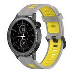 20mm Vertical Pattern Two-Color Silicone Watch Band, For Samsung Galaxy watch 42mm, For Samsung Gear Sport, For Samsung Gear S2 Classic