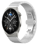 22mm One Bead Butterfly Buckle Metal Steel Watch Band, For Huawei Watch GT 3 Pro 46mm