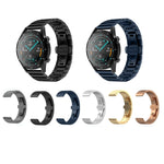 20mm One Bead Butterfly Buckle Metal Steel Watch Band, For Huawei Watch GT 3 Pro 43mm