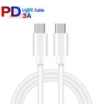 شاحن PD 35W بمنافذ USB-C / Type-C مزدوجة مع كابل بيانات Type-C إلى Type-C، قابس EU، قابس EU + كابل Type-C مزدوج بطول 1 متر، قابس EU + كابل Type-C مزدوج بطول 2 متر