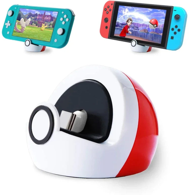لـ Nintendo Switch و Switch Lite NS وحدة شحن محمولة صغيرة لوحدة تحكم ألعاب نينتندو، قاعدة شحن