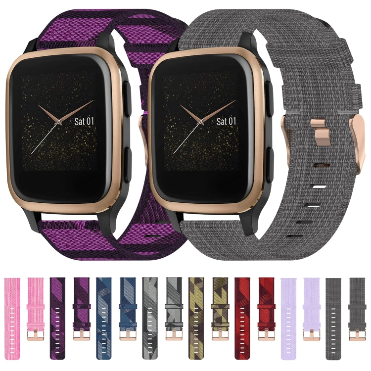 20mm Nylon Woven Watch Band, For Garmin Venu SQ, For Garmin Vivomove 3, For Garminmove 3, For Garmin VivoMove Luxe, For Garminmove Luxe, For Garmin VivoMove Style