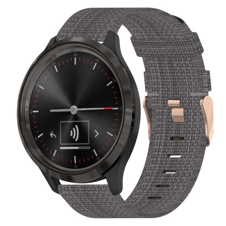 20mm Nylon Woven Watch Band, For Garmin Venu SQ, For Garmin Vivomove 3, For Garminmove 3, For Garmin VivoMove Luxe, For Garminmove Luxe, For Garmin VivoMove Style