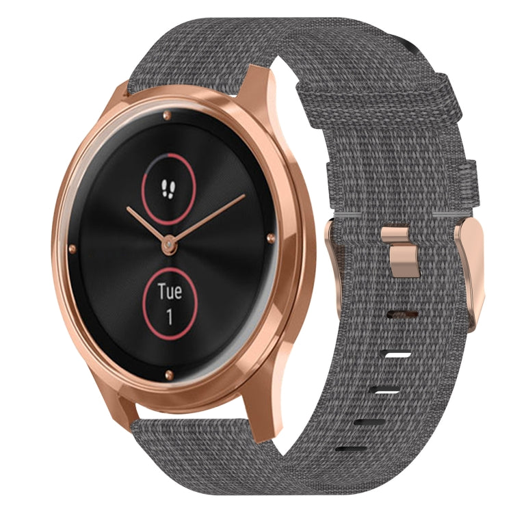 20mm Nylon Woven Watch Band, For Garmin Venu SQ, For Garmin Vivomove 3, For Garminmove 3, For Garmin VivoMove Luxe, For Garminmove Luxe, For Garmin VivoMove Style