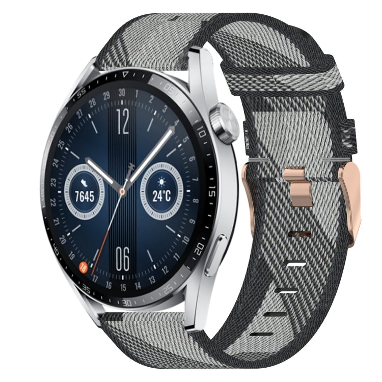 22mm Nylon Woven Watch Band, For Huawei Watch GT3 Pro 46mm, For Huawei Watch GT3 46mm, For Huawei Watch GT Runner, For Huawei Watch 3, For Huawei Watch 3 Pro, For Huawei GT2 Pro