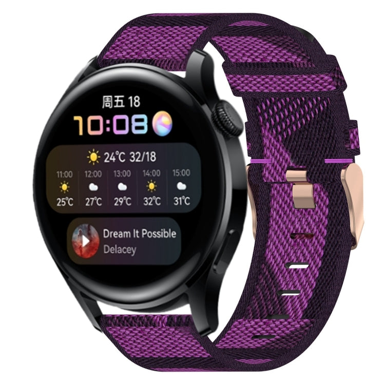 22mm Nylon Woven Watch Band, For Huawei Watch GT3 Pro 46mm, For Huawei Watch GT3 46mm, For Huawei Watch GT Runner, For Huawei Watch 3, For Huawei Watch 3 Pro, For Huawei GT2 Pro