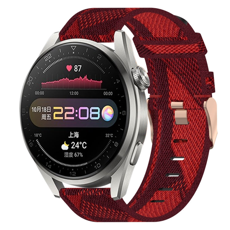22mm Nylon Woven Watch Band, For Huawei Watch GT3 Pro 46mm, For Huawei Watch GT3 46mm, For Huawei Watch GT Runner, For Huawei Watch 3, For Huawei Watch 3 Pro, For Huawei GT2 Pro
