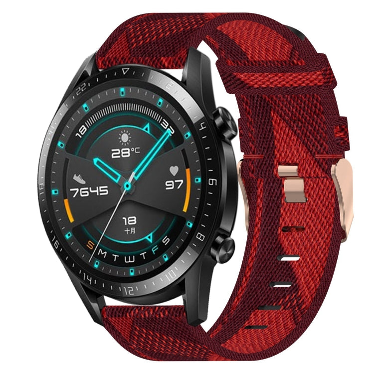20mm Nylon Woven Watch Band, For Huawei Watch GT3 Pro 43mm, For Huawei Watch GT3 42mm, For Huawei Watch GT2 42mm, For Huawei Watch 2, For Honor Watch ES, For Honor MagicWatch2 42mm