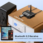 جهاز استقبال موسيقى Bluetooth 5.2 BT-B35S، محول رقمي إلى تناظري يدعم U-disk والألياف البصرية والمحوري
