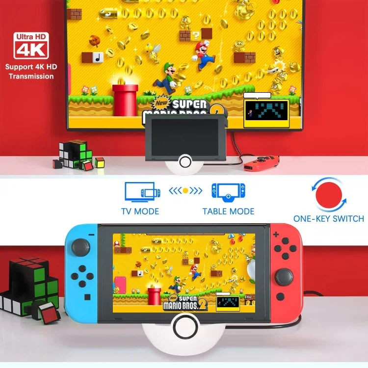 قاعدة شحن متعددة الوظائف مع ملحقات HDMI لـ Nintendo Switch، قاعدة شحن