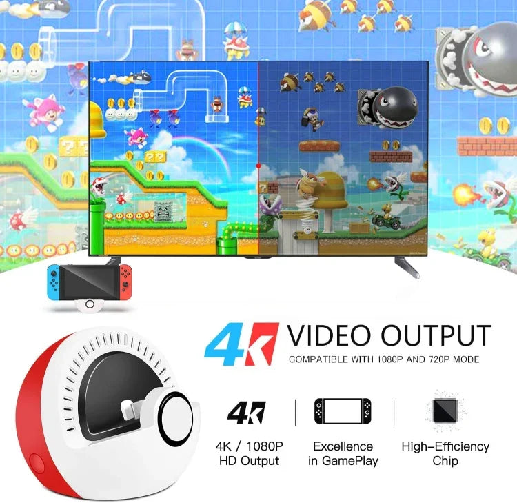 قاعدة شحن متعددة الوظائف مع ملحقات HDMI لـ Nintendo Switch، قاعدة شحن