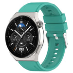 Protruding Head Silicone Strap Silver Buckle, For Huawei  Watch GT Runner 22mm, For Huawei Watch GT3 46mm 22mm, For Huawei Watch 3 / Watch3 Pro 22mm, For Huawei Watch GT2 Pro / GT2e 22mm