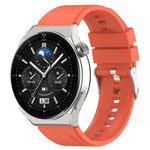 Protruding Head Silicone Strap Silver Buckle, For Huawei  Watch GT Runner 22mm, For Huawei Watch GT3 46mm 22mm, For Huawei Watch 3 / Watch3 Pro 22mm, For Huawei Watch GT2 Pro / GT2e 22mm