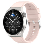 Protruding Head Silicone Strap Silver Buckle, For Huawei Watch GT 42mm/46mm / GT2 46mm 22mm, For Honor Watch GS Pro 22mm, For Honor Magic Watch 2 46mm 22mm, For Huawei Watch GT3 42mm 20mm