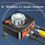 مستقبل صوت بلوتوث 5.1 C39HD مخرج AUX و coaxial و fiber يدعم تشغيل بطاقة TF، مستقبل صوت بلوتوث 5.1
