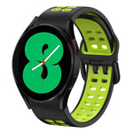 سوار ساعة سيليكون قابل للتنفس بلونين 20مم، لـ Samsung Galaxy Watch 4 مقاس 44مم، لـ Samsung Galaxy Watch 4 Classic مقاس 46مم