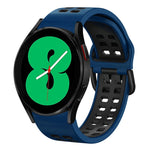 سوار ساعة سيليكون قابل للتنفس بلونين 20مم، لـ Samsung Galaxy Watch 4 مقاس 44مم، لـ Samsung Galaxy Watch 4 Classic مقاس 46مم