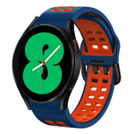 سوار ساعة سيليكون قابل للتنفس بلونين 20مم، لـ Samsung Galaxy Watch 4 مقاس 44مم، لـ Samsung Galaxy Watch 4 Classic مقاس 46مم