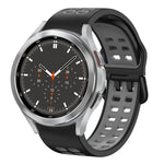 سوار ساعة سيليكون قابل للتنفس بلونين 20مم، لـ Samsung Galaxy Watch 4 مقاس 44مم، لـ Samsung Galaxy Watch 4 Classic مقاس 46مم