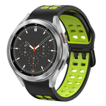 سوار ساعة سيليكون قابل للتنفس بلونين 20مم، لـ Samsung Galaxy Watch 4 مقاس 44مم، لـ Samsung Galaxy Watch 4 Classic مقاس 46مم