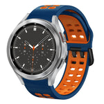 سوار ساعة سيليكون قابل للتنفس بلونين 20مم، لـ Samsung Galaxy Watch 4 مقاس 44مم، لـ Samsung Galaxy Watch 4 Classic مقاس 46مم