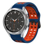 سوار ساعة سيليكون قابل للتنفس بلونين 20مم، لـ Samsung Galaxy Watch 4 مقاس 44مم، لـ Samsung Galaxy Watch 4 Classic مقاس 46مم